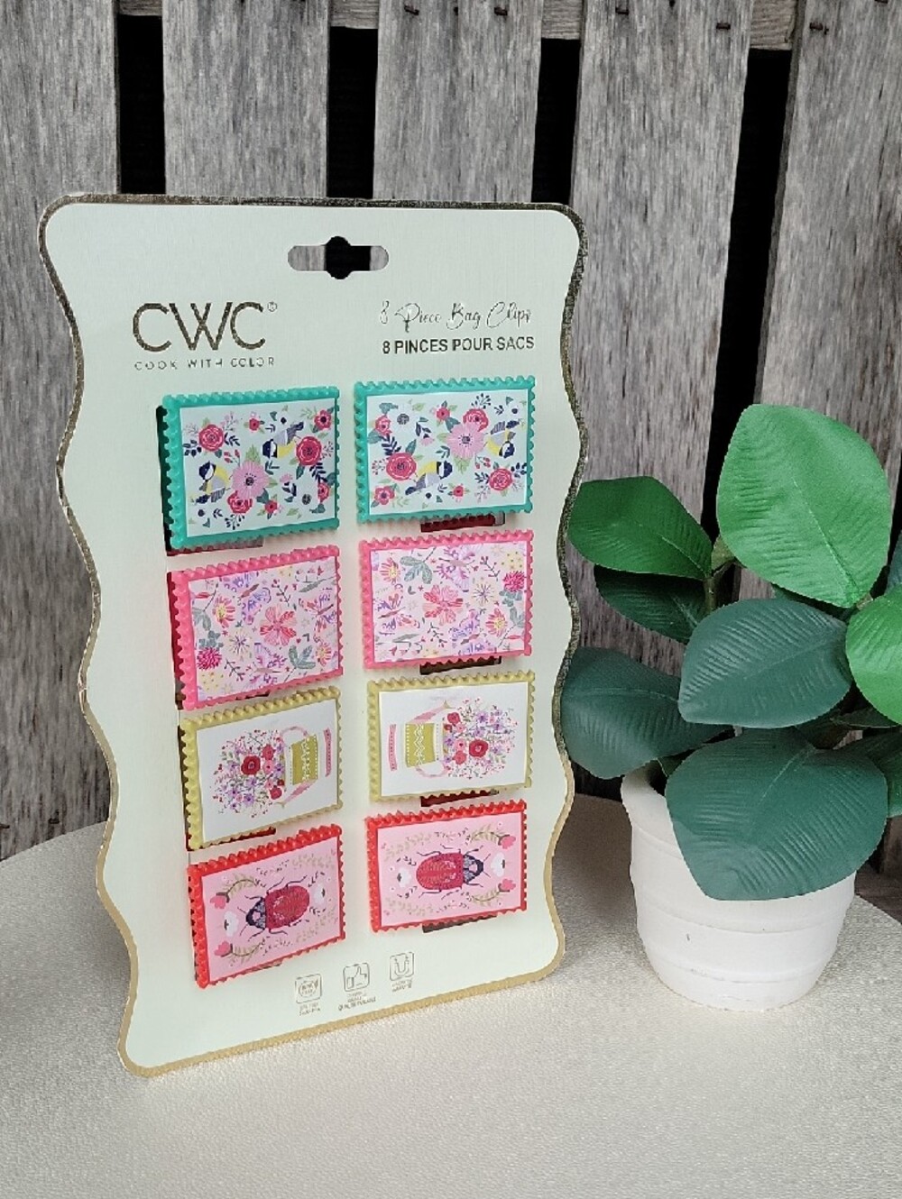 CWC Cook With Color Floral Bag Clips - Multicolor - Picture 3 of 4